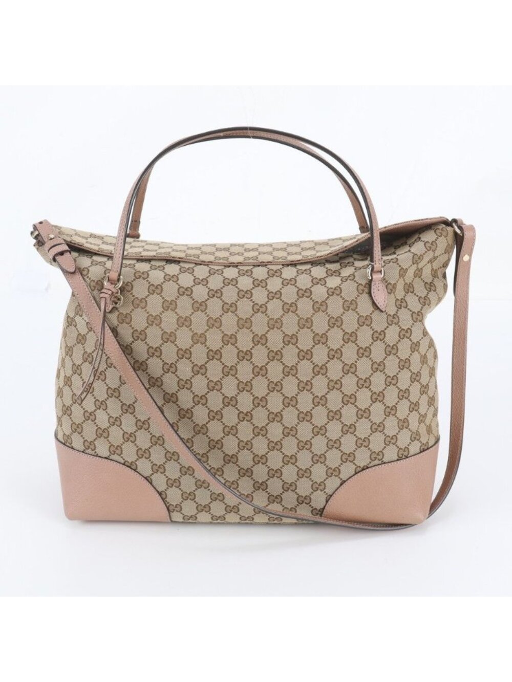 Gucci GG Canvas Bree Leather 2-Way Shoulder Bag Crossbody Hand